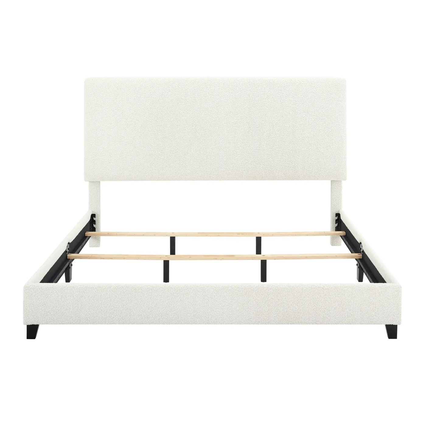 Platform Bed & Upholstered Headboard by HouseOfZazla