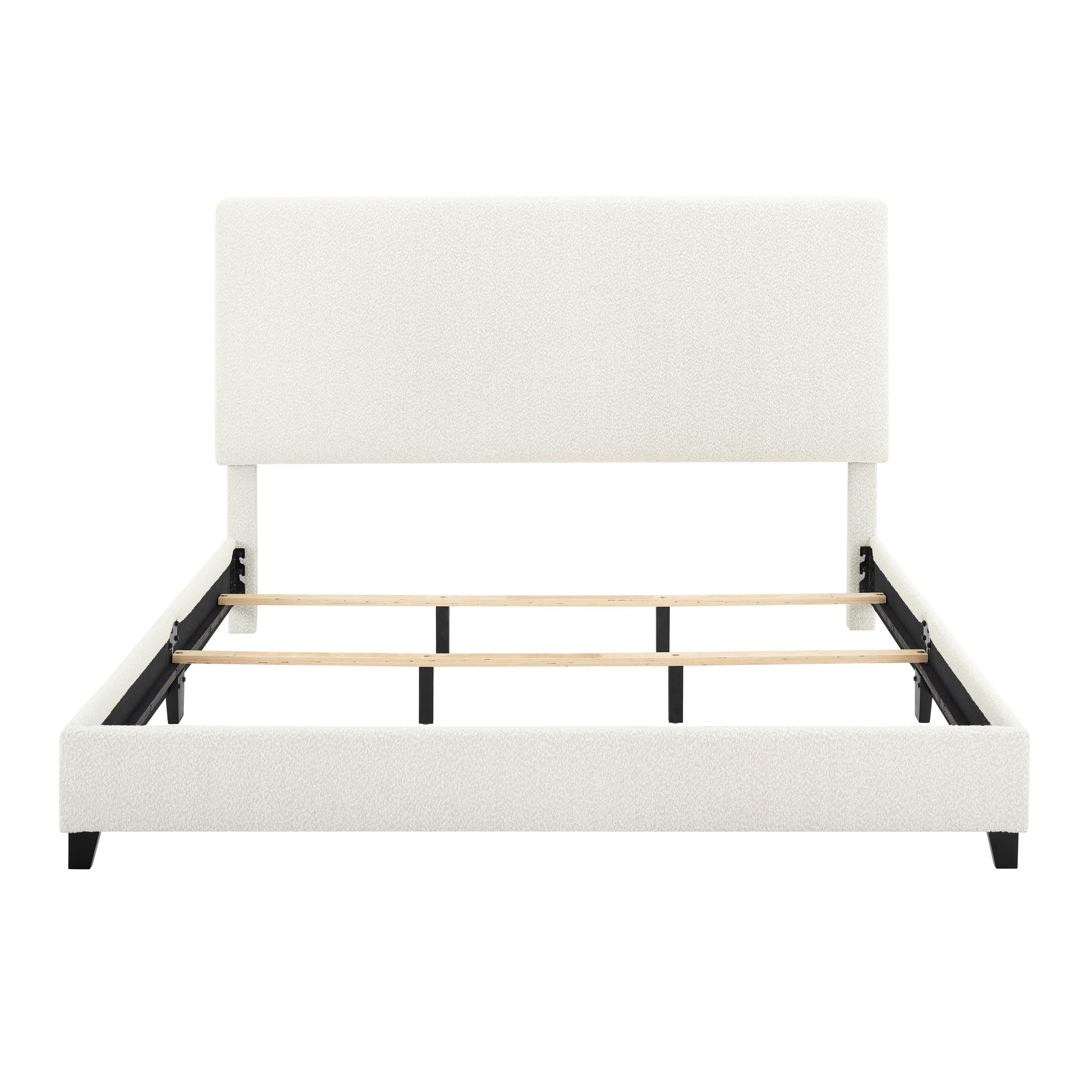 Platform Bed & Upholstered Headboard by HouseOfZazla