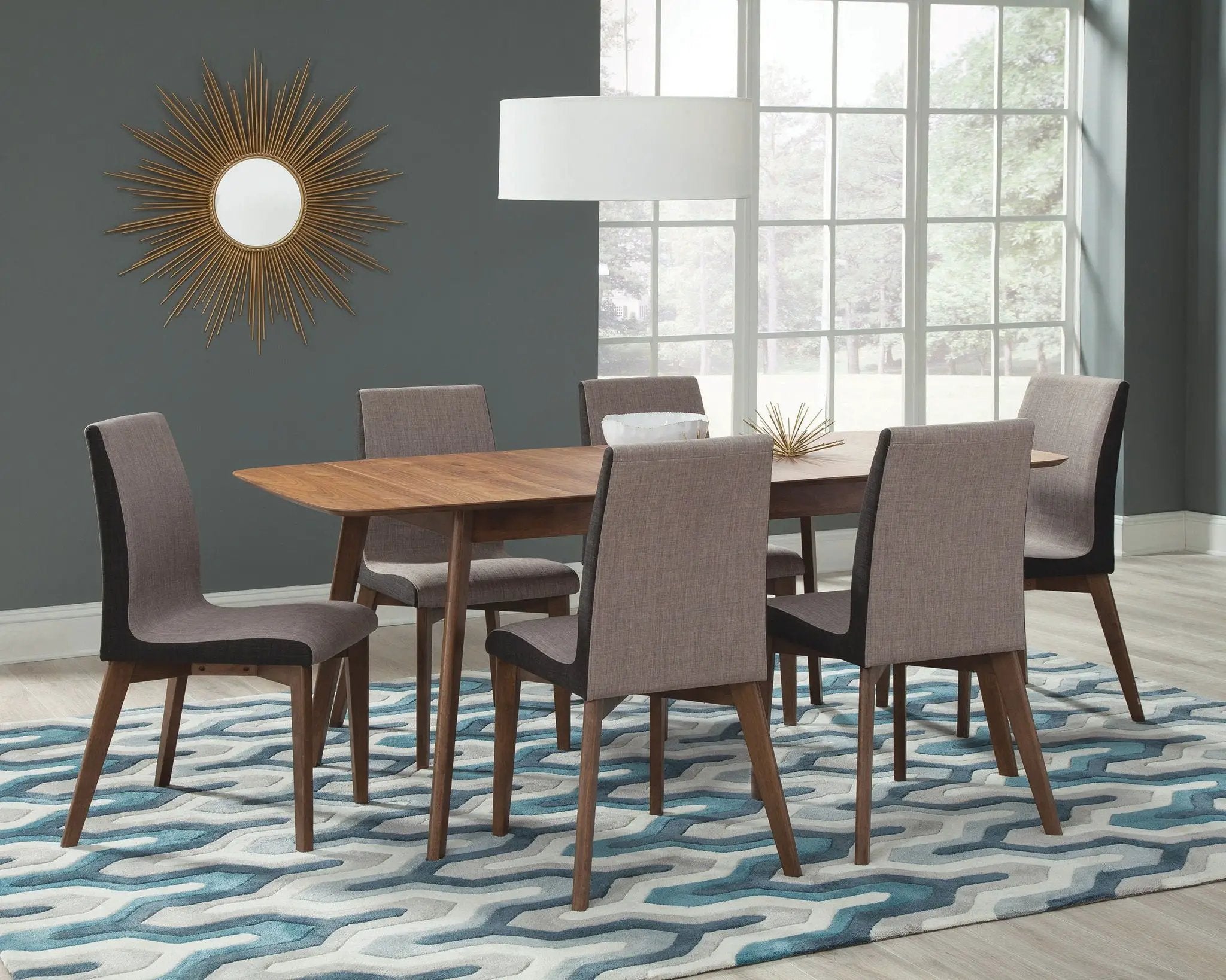 Redbridge 7-piece Rectangular Dining Set Natural Walnut by Unique Piece Furniture