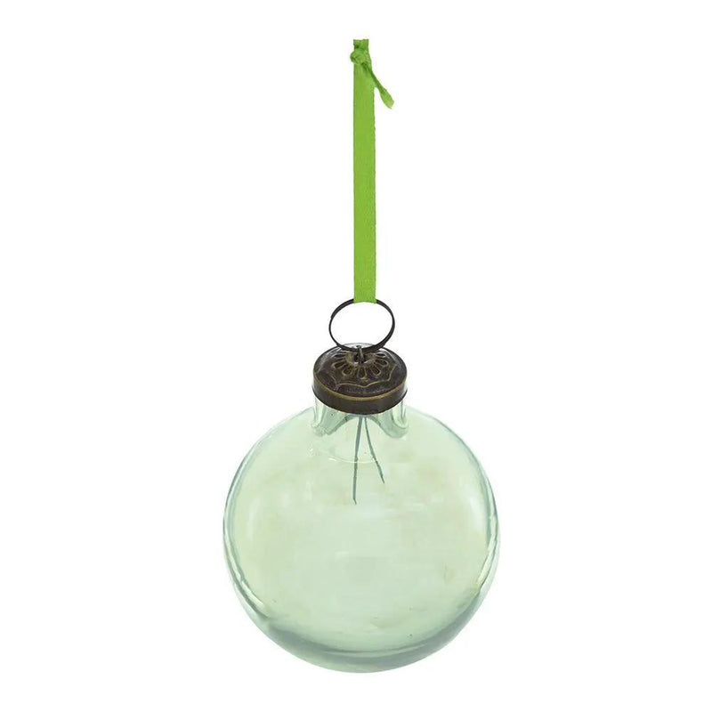 Long Neck Ball Ornaments, Glass Decorative Hanging Ball Christmas Tree Ornaments For Holiday Party Decorations (Set of 12) - Green by Unique Piece Furniture