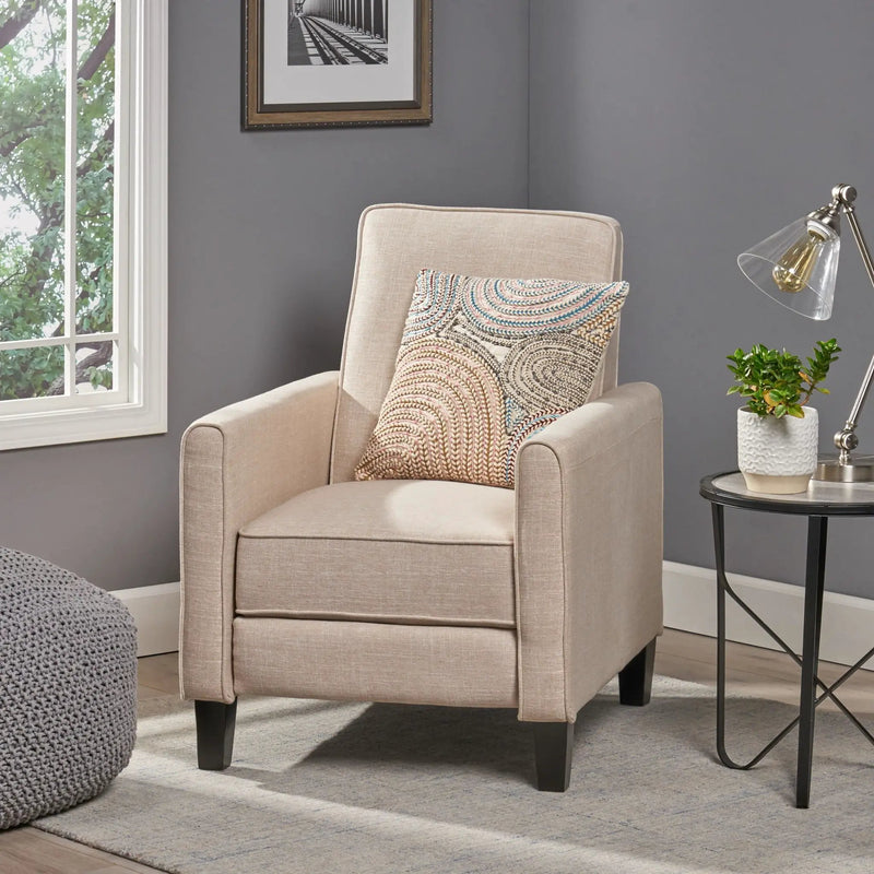 Upholstered Push Back Recliner Chair For Living Room by HouseOfZazla