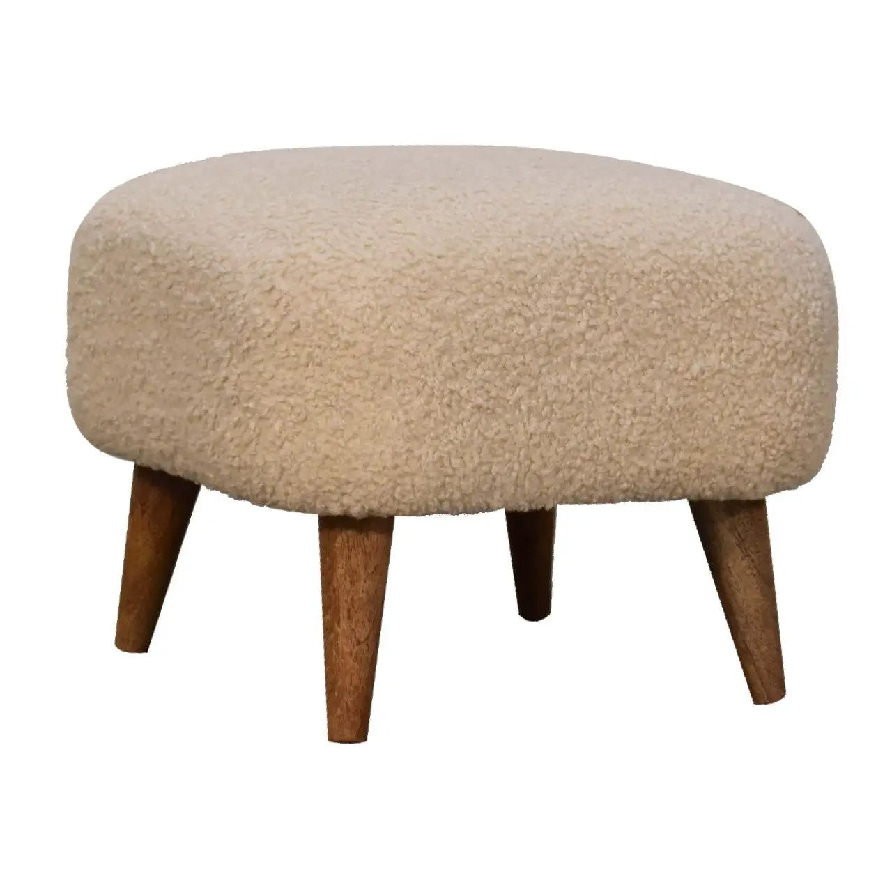 Square Footstool - Cream by Unique Piece Furniture