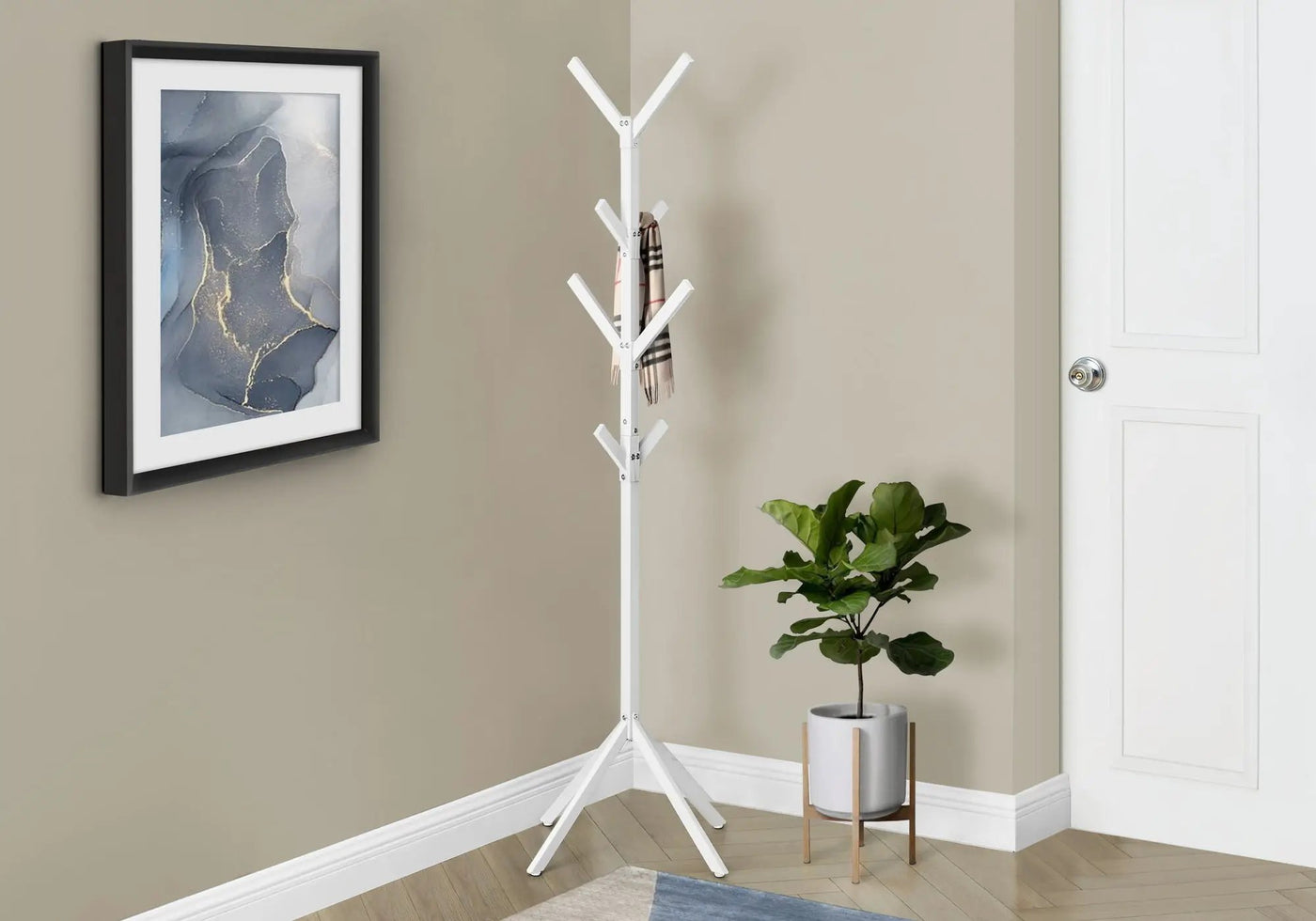 Coat Rack, Hall Tree, Free Standing, 8 Hooks, Entryway, Contemporary & Modern by Unique Piece Furniture