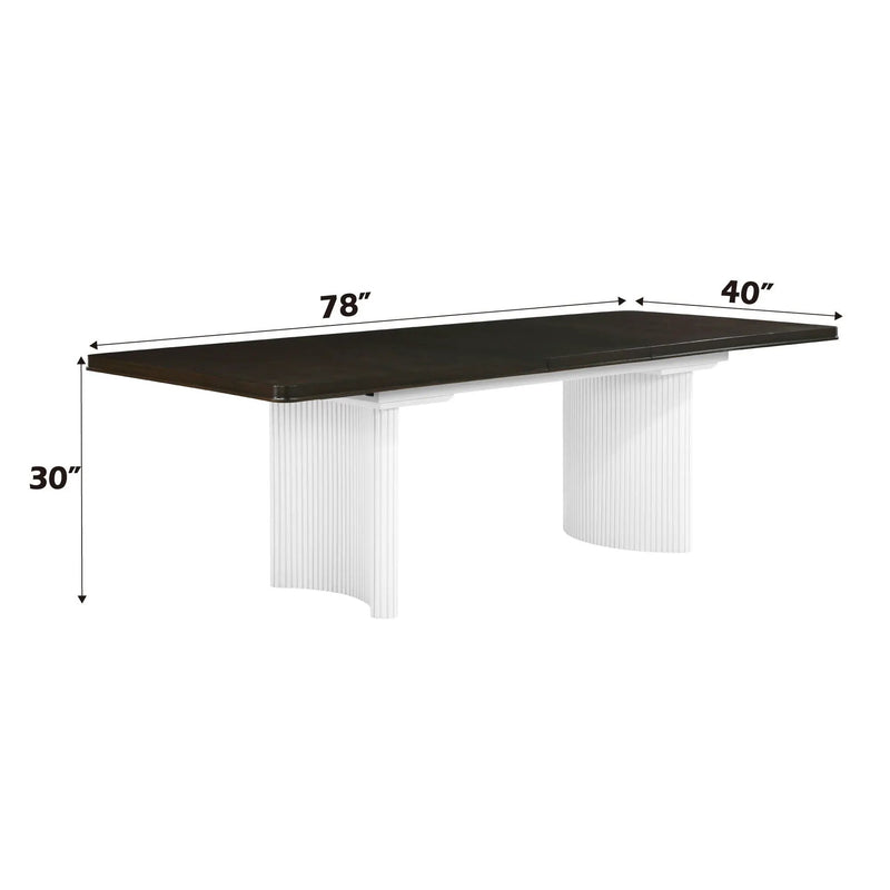 Carene - Dining Table (With Leaf) - Brown / White by Unique Piece Furniture