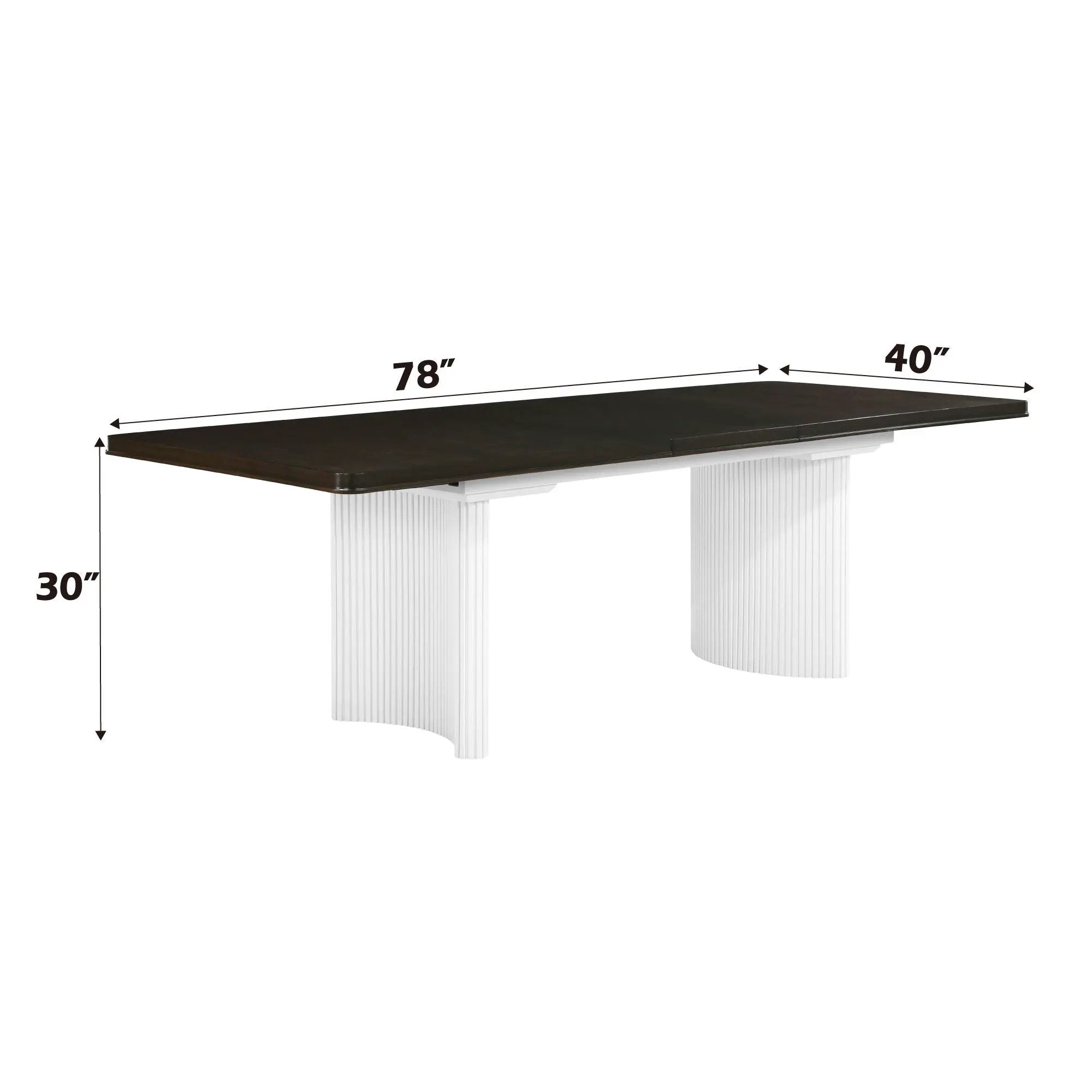 Carene - Dining Table (With Leaf) - Brown / White by HouseOfZazla