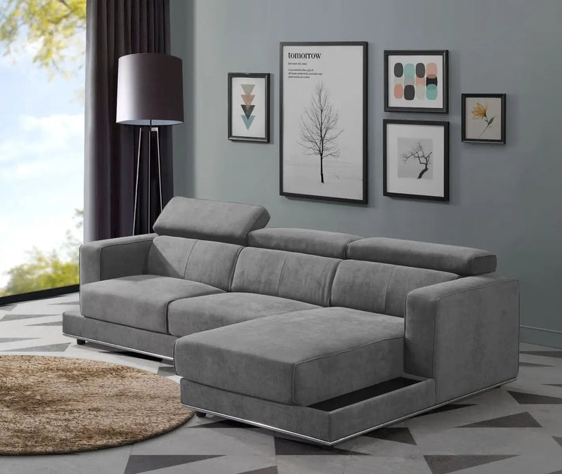 Alwin - Modular Lf Sofa - Dark Gray Fabric by Unique Piece Furniture