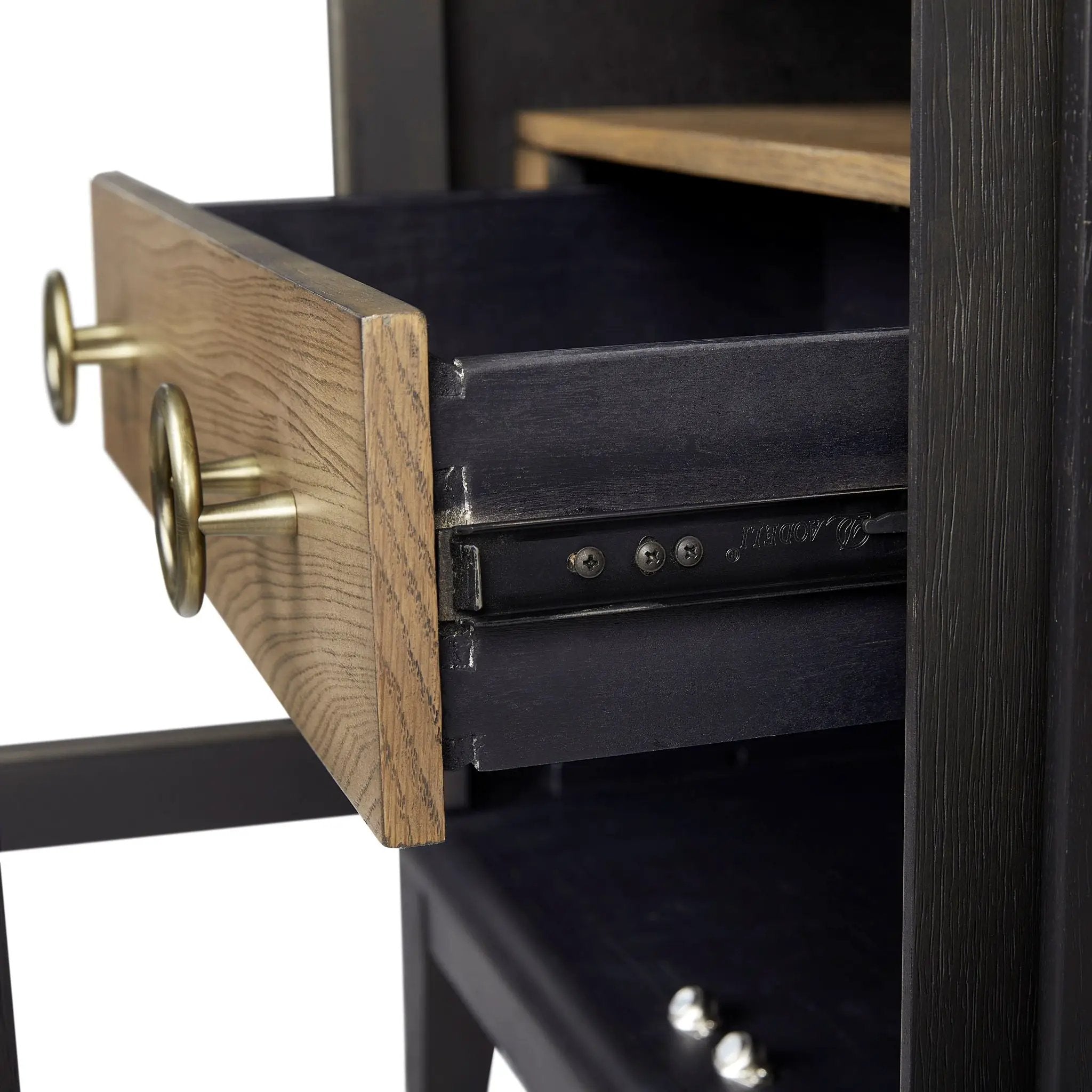 Glass Door Nightstand - Black by Unique Piece Furniture
