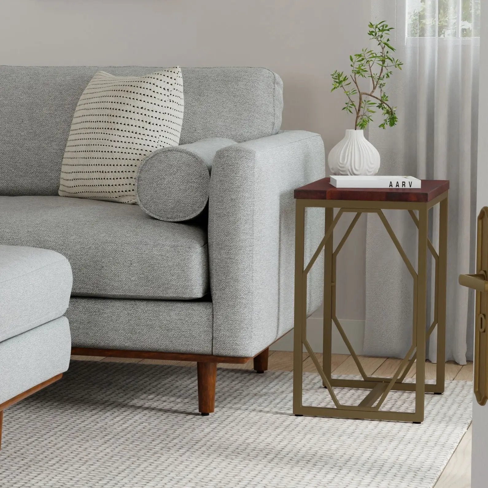 Selma - Handcrafted Metal And Wood Accent Table by Unique Piece Furniture