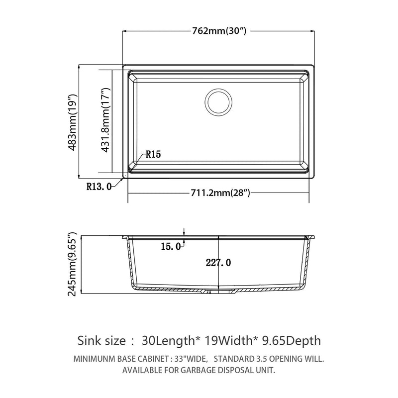 Quartz Kitchen Sink, Composite Workstation, Undermount by HouseOfZazla