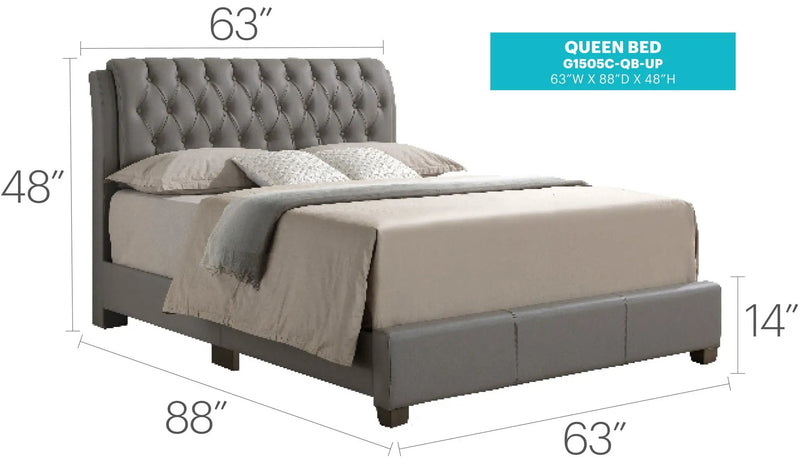 Tufted Upholstered Bed by Unique Piece Furniture