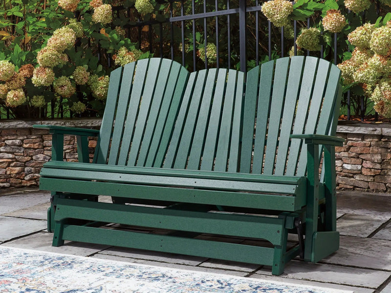 Shell Beach - Loveseat Glider - Green by Unique Piece Furniture