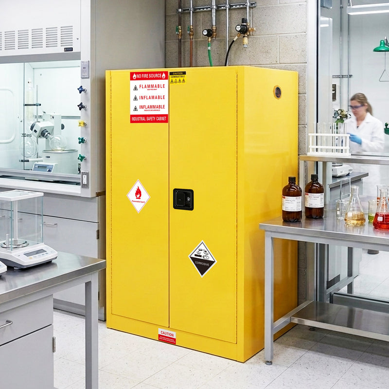90 Gal Flammable Safety Cabinet, 43"W x 34"D x 65"H by HouseOfZazla