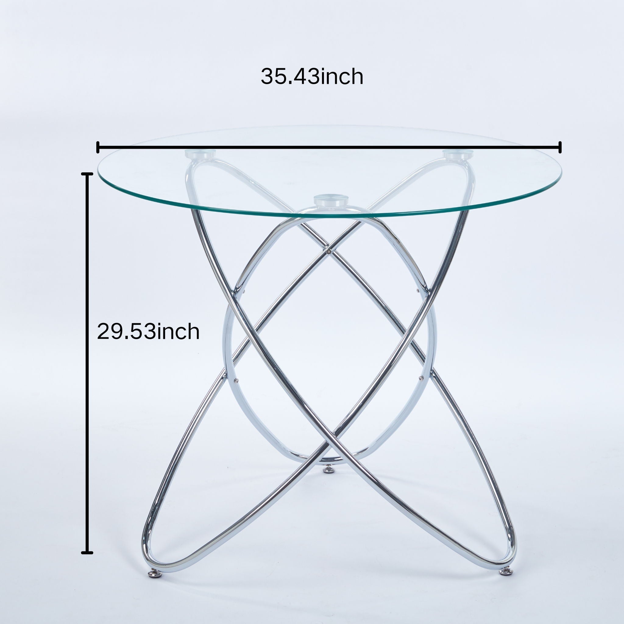 Metal Leg Dining Table With Tempered Glass Top by HouseOfZazla