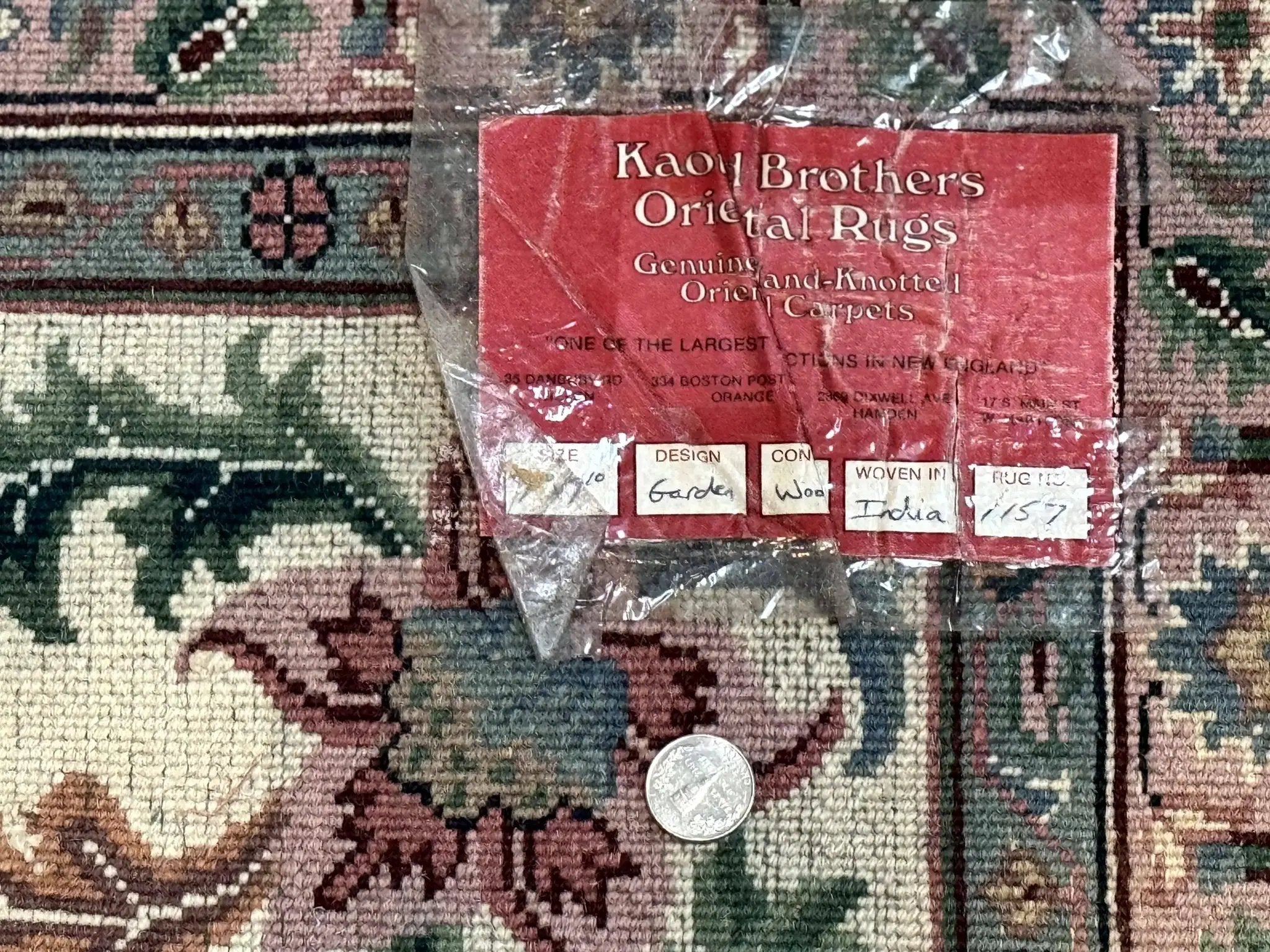Indo Persian Rug 8x10, Red and Ivory, Floral Allover, Handmade Wool Area Rug by Jewel Rugs