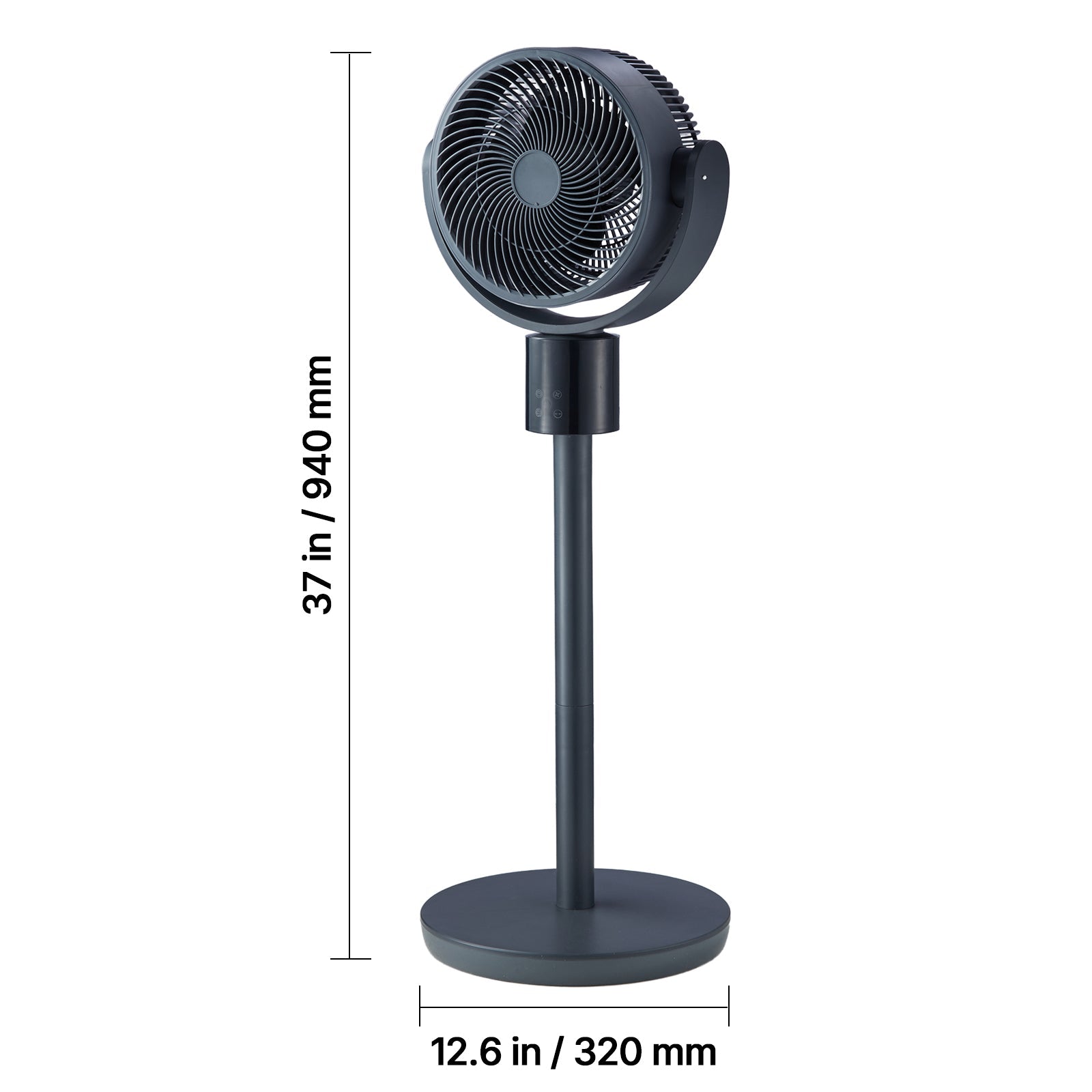 7-Inch Pedestal Fan with Oscillating Standing Design and Remote Control by HouseOfZazla