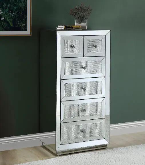 Ornat - Cabinet - Faux Square Diamonds by Unique Piece Furniture