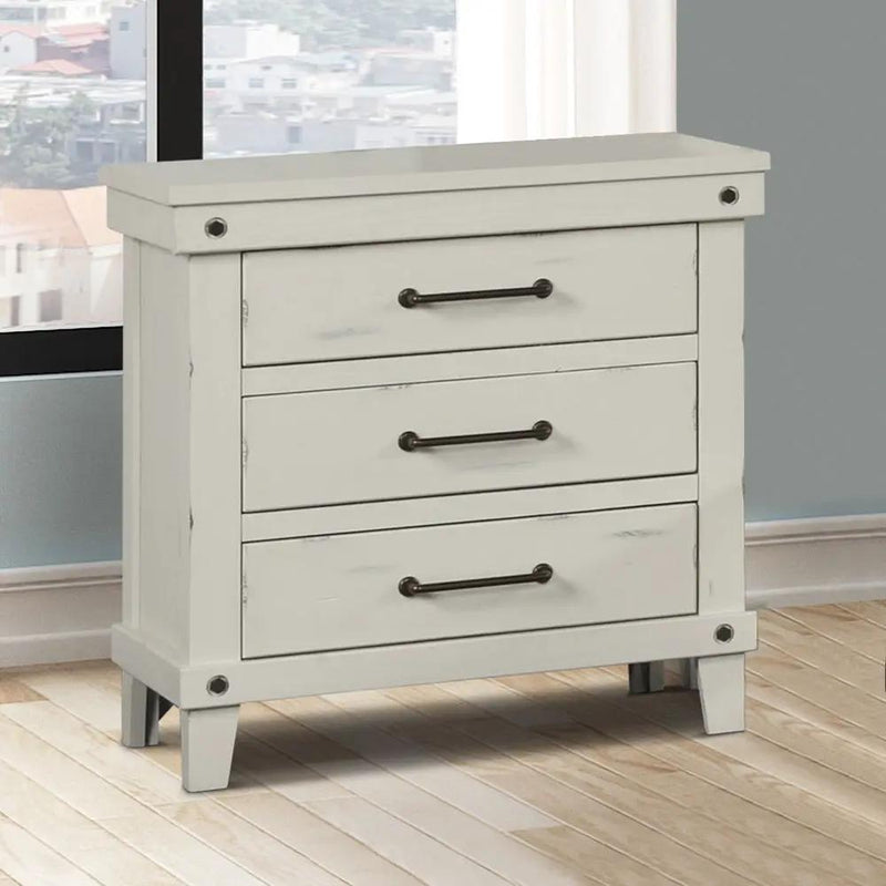3 Drawer Elegant Nightstand - White by HouseOfZazla