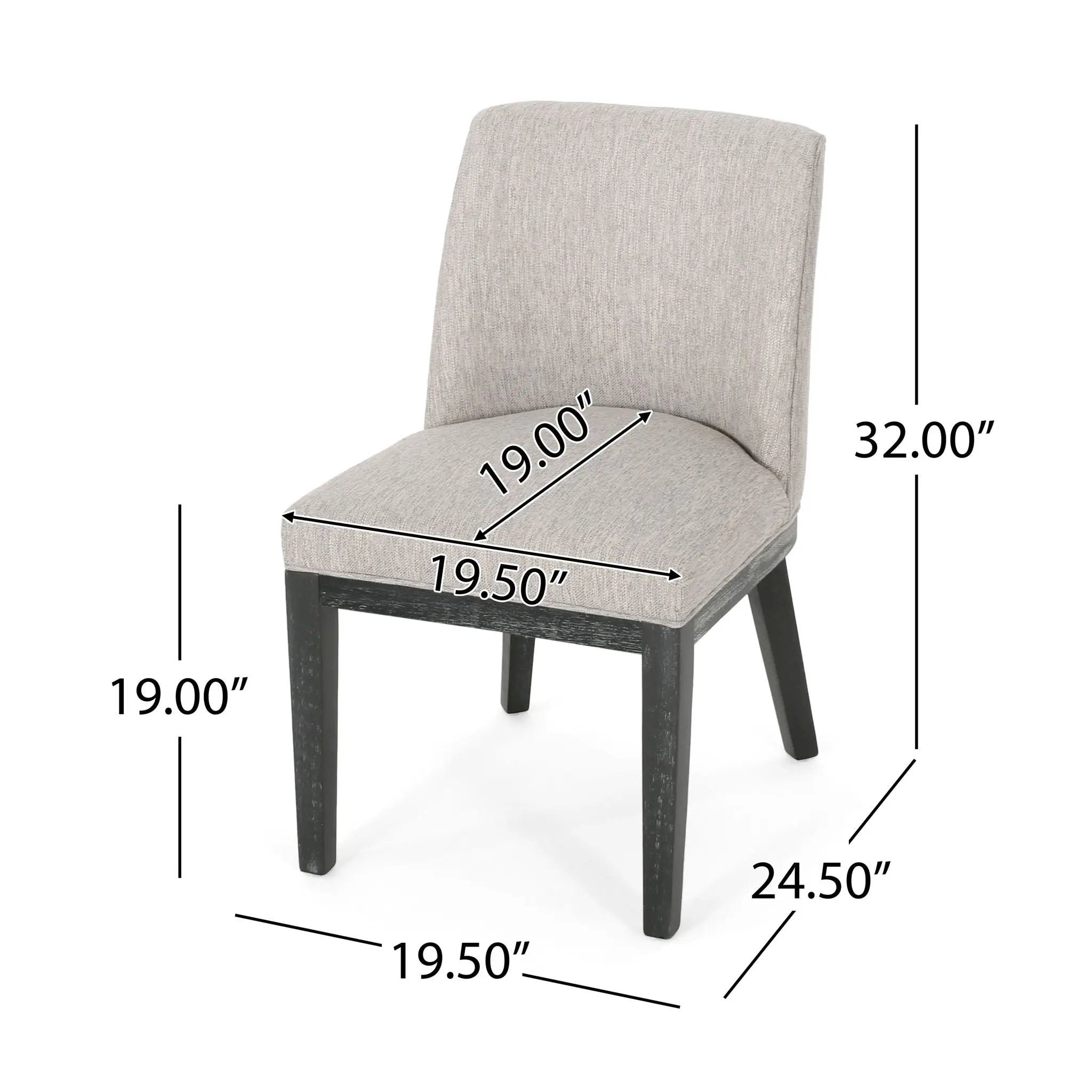 Modern Dining Chair With Durable Fabric Upholstery And Sturdy Wooden Frame (Set of 2) by HouseOfZazla