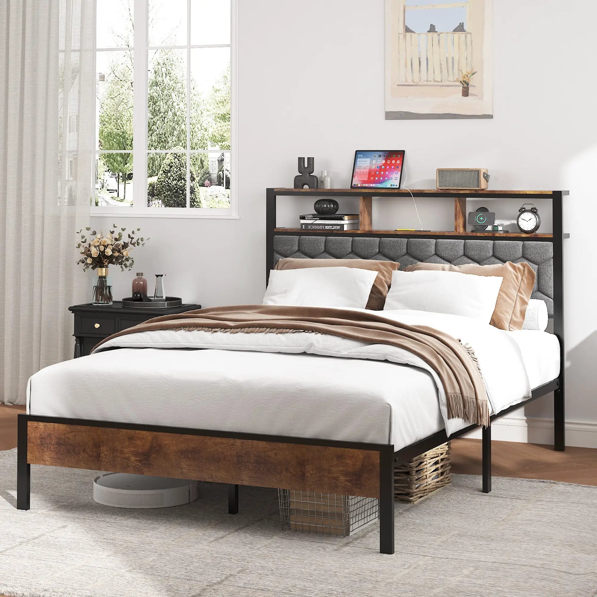 Full Size Wooden Platform Bed Frame by HouseOfZazla