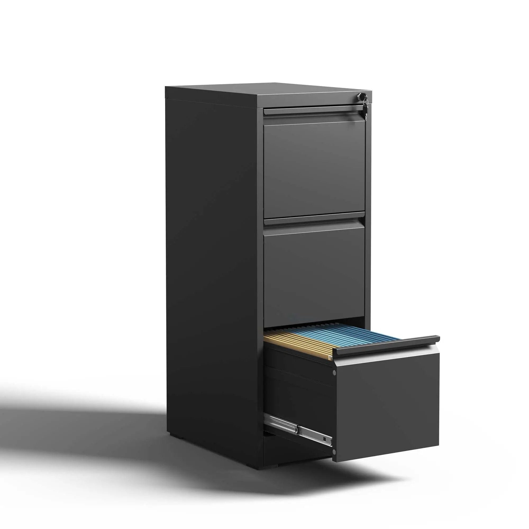 Steel Drawer Vertical File Cabinet With Lock For A4 Legal / Letter Size by Unique Piece Furniture