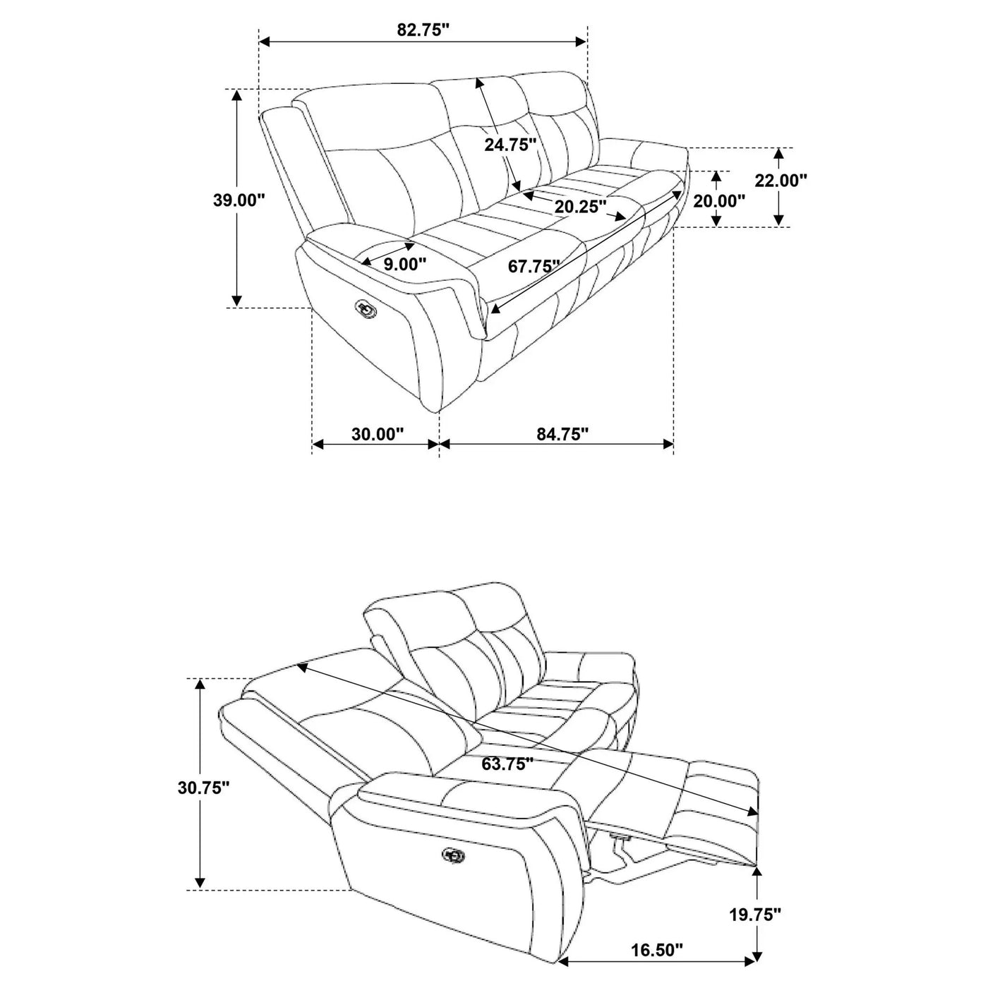 Franklin - Reclining Sofa Set by HouseOfZazla