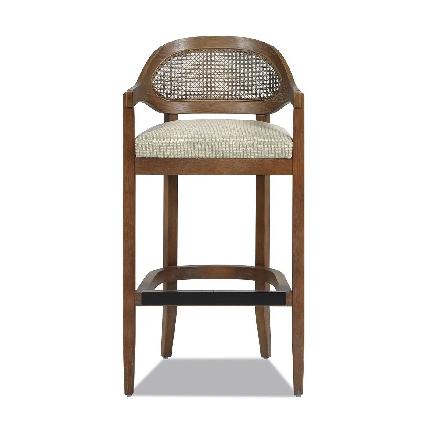 Americana - Mid-Century Modern Cane Back Counter Stool by Unique Piece Furniture