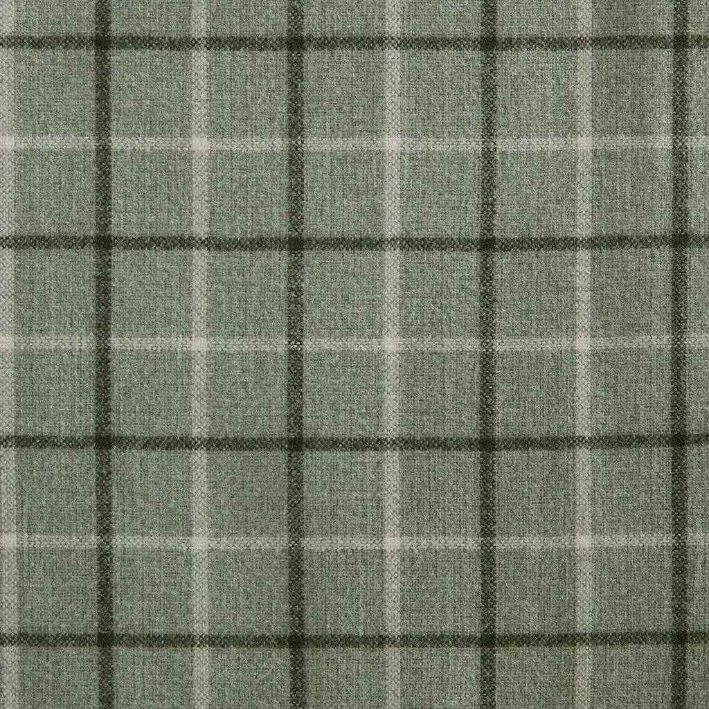 Plaid Rod Pocket and Back Tab Curtain Panel with Fleece Lining Green 50x84 by HouseOfZazla