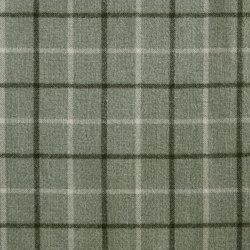 Plaid Rod Pocket and Back Tab Curtain Panel with Fleece Lining Green 50x84 by HouseOfZazla