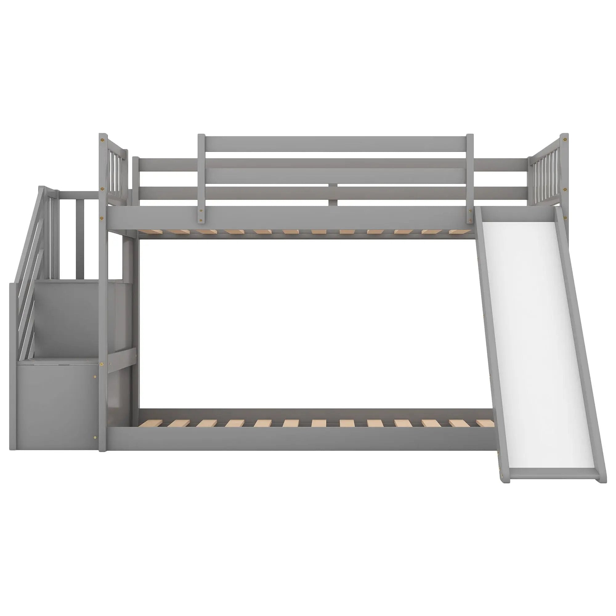 Bunk Bed With Convertible Slide And Stairway by HouseOfZazla