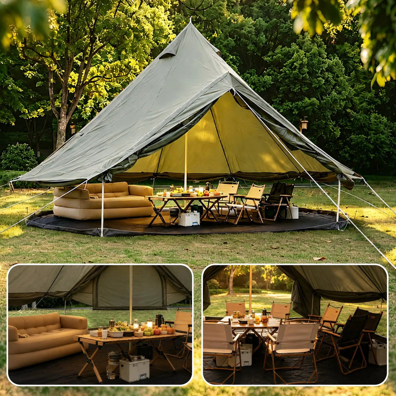 Oxford Bell Tent for Family Camping - Spacious 13.1ft Yurt with Stove Jack by HouseOfZazla