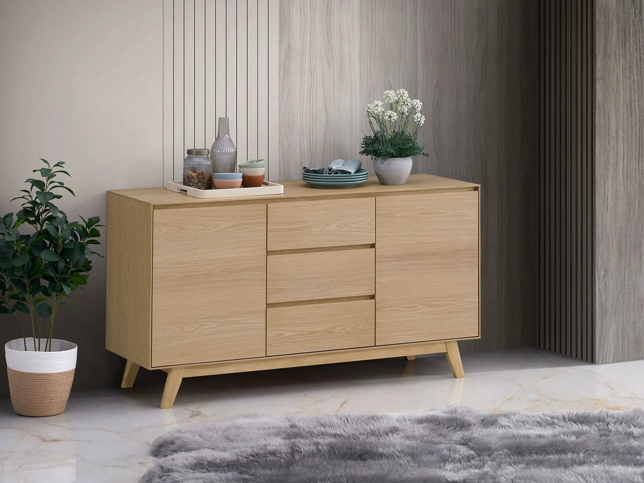 Kasem Server in Oak Finish by HouseOfZazla