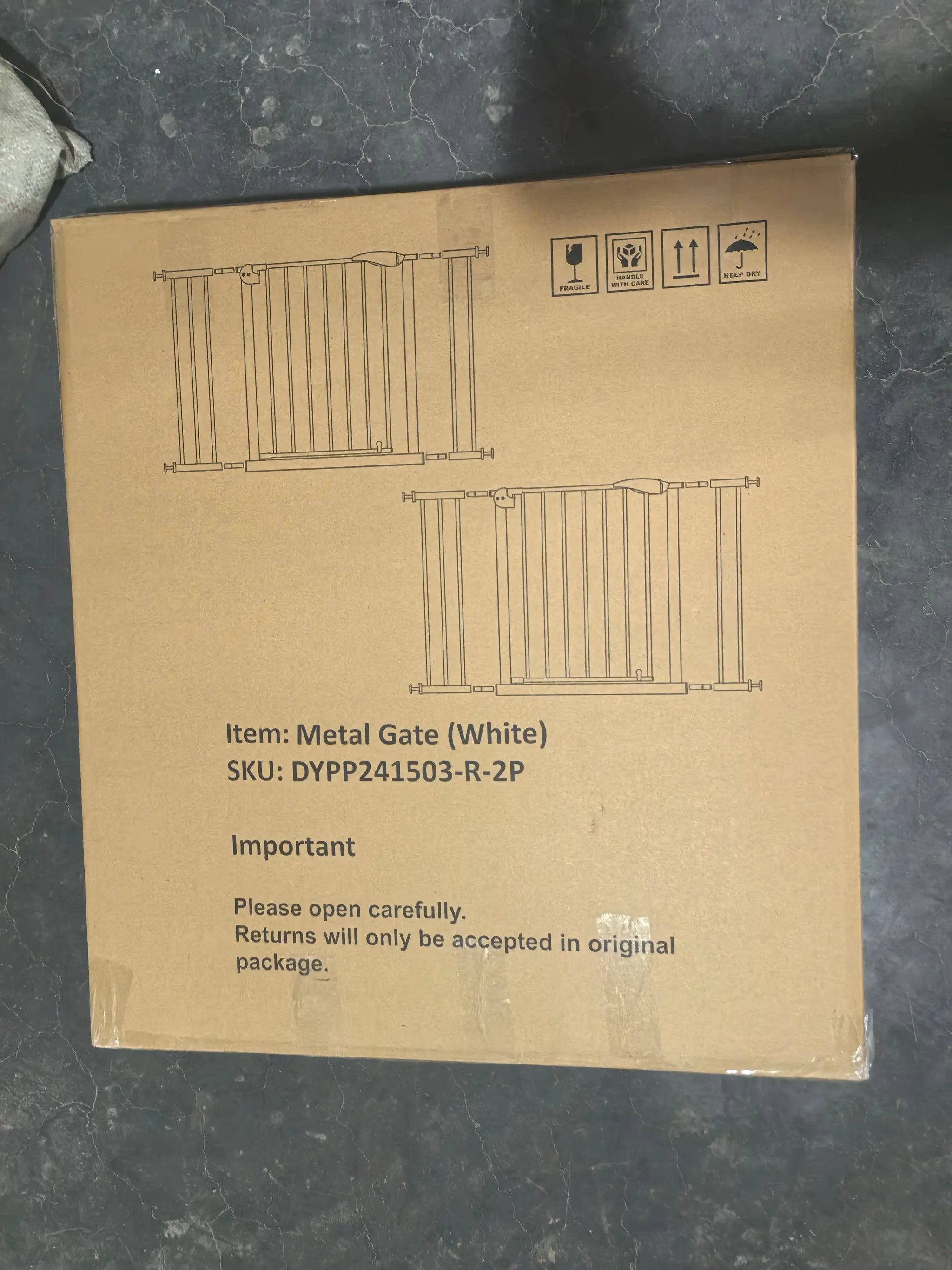 2 Pack 29.5-44.1" Wide Baby Gate for Stairs and Doorways by HouseOfZazla