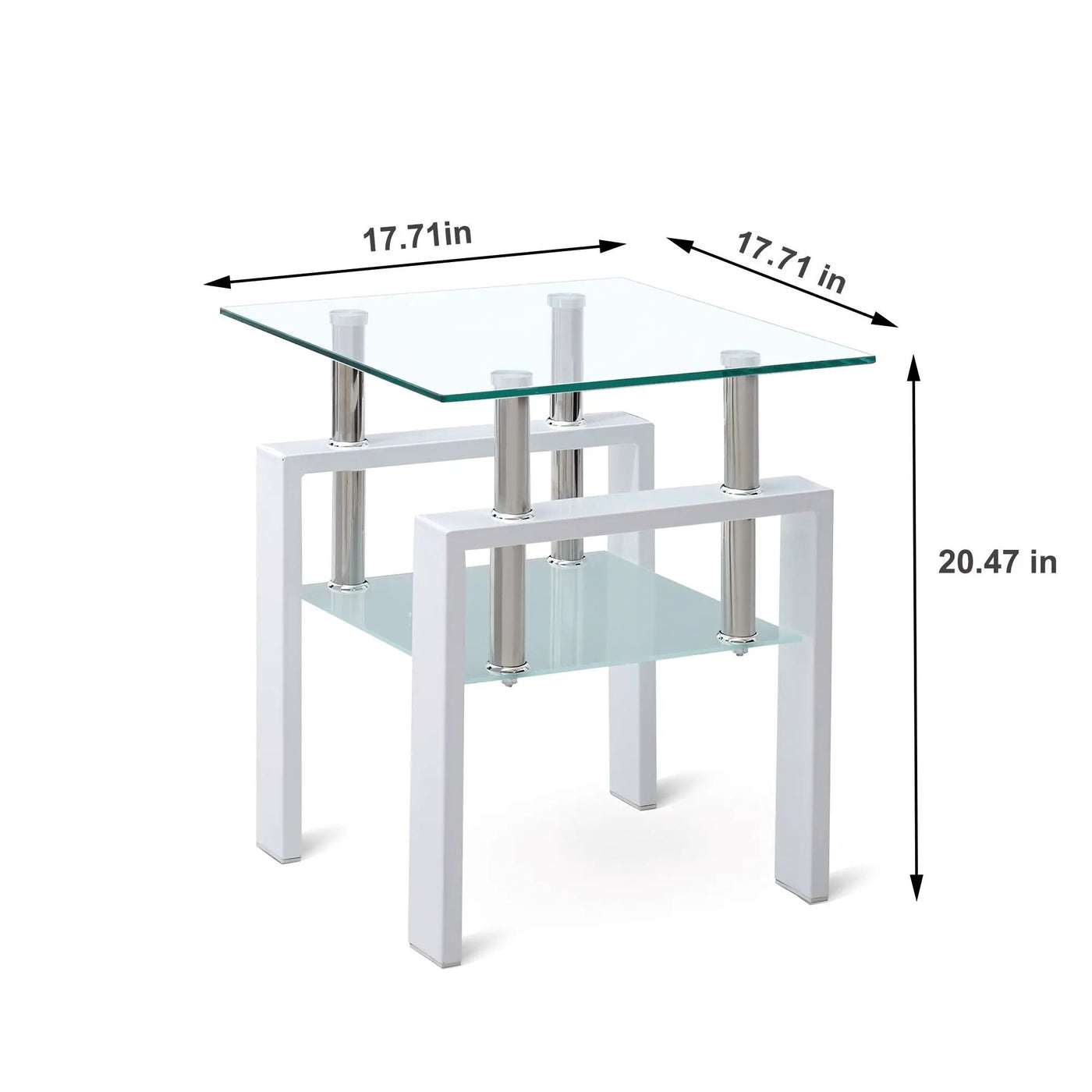 Tempered Glass Table With Storage by Unique Piece Furniture