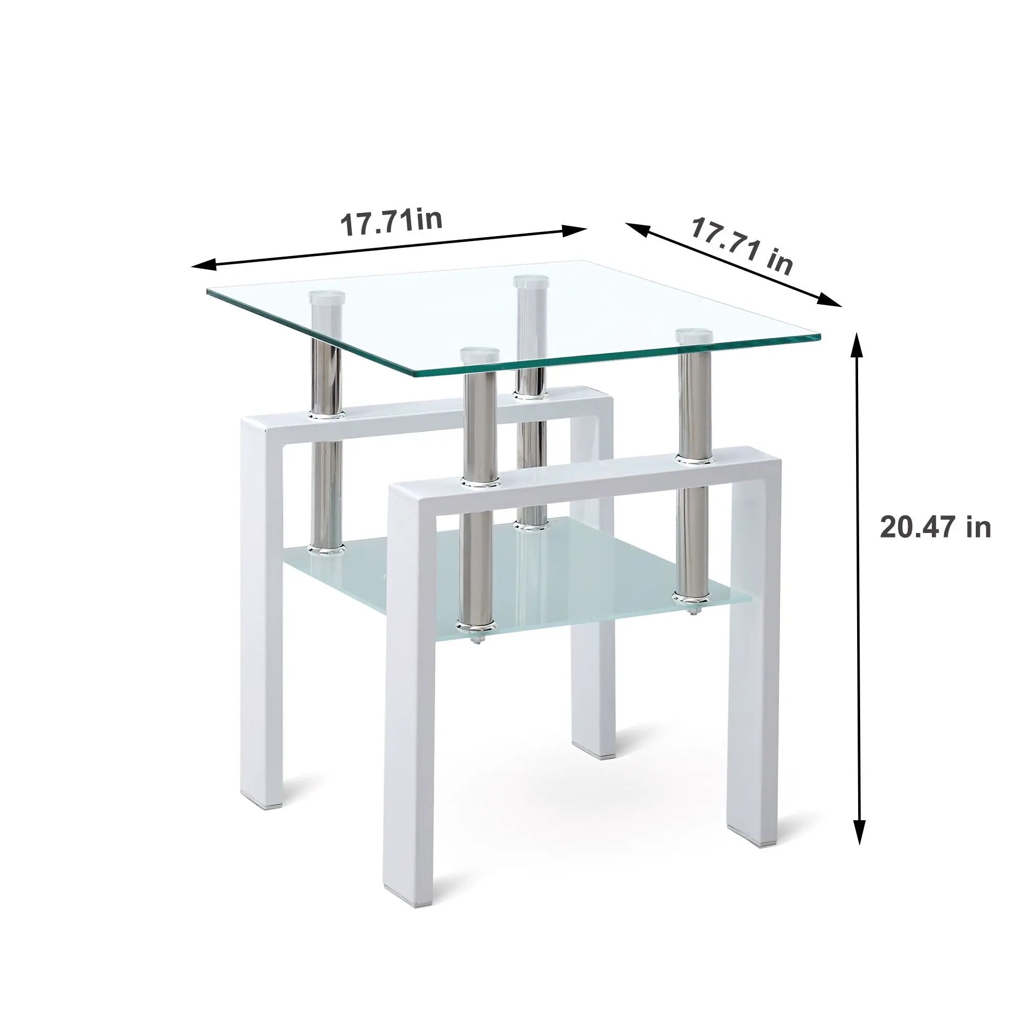 Tempered Glass Table With Storage by Unique Piece Furniture
