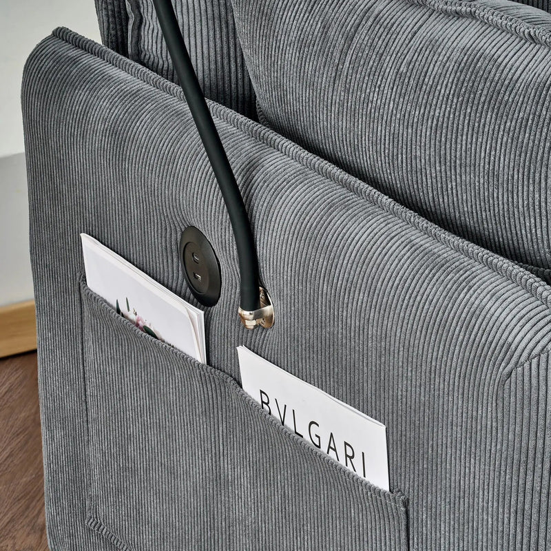 Comfy Oversized Chaise Lounge Chair With Ottoman And Storage by HouseOfZazla