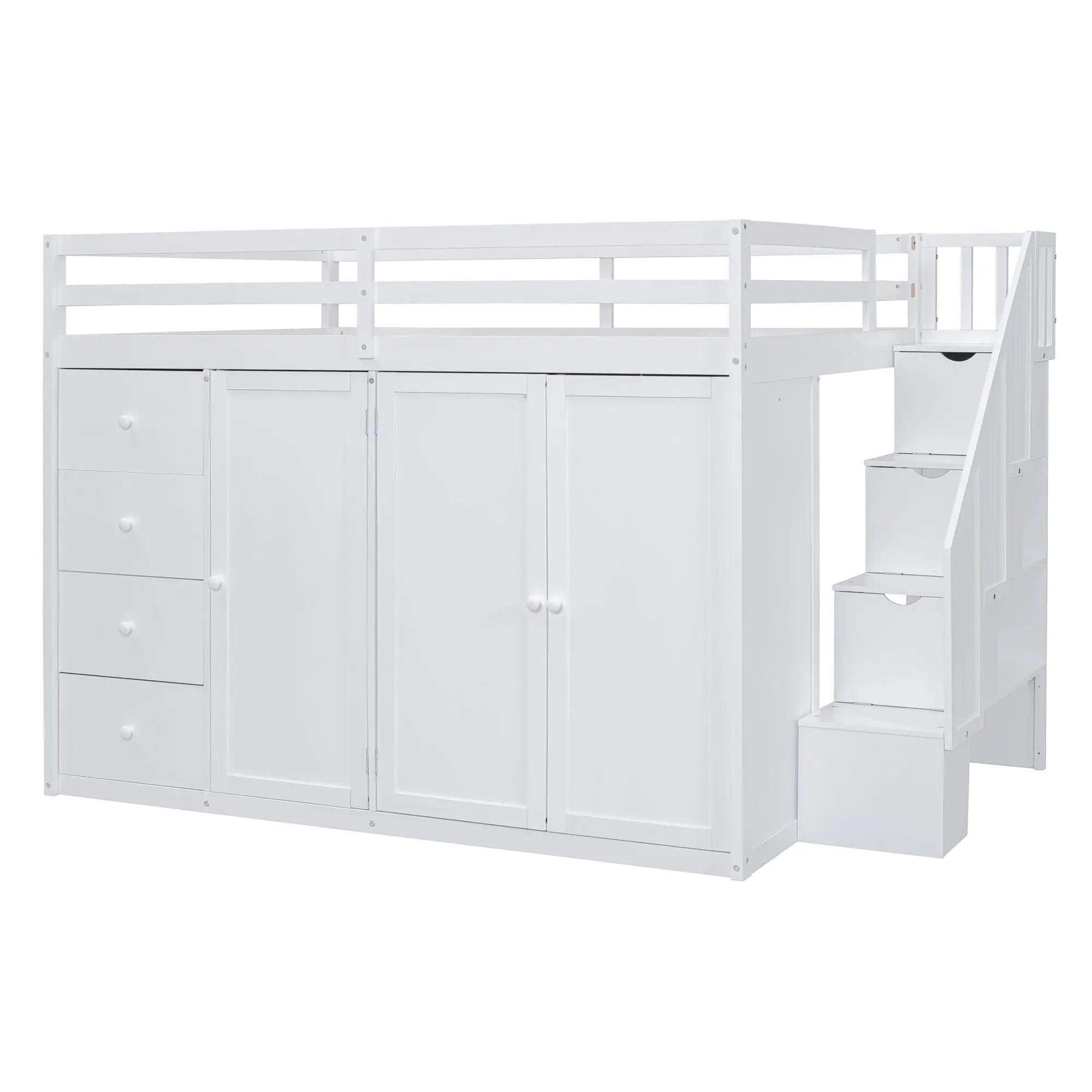 Loft Bed With Built In Wardrobes, Cabinets And Drawers by Unique Piece Furniture