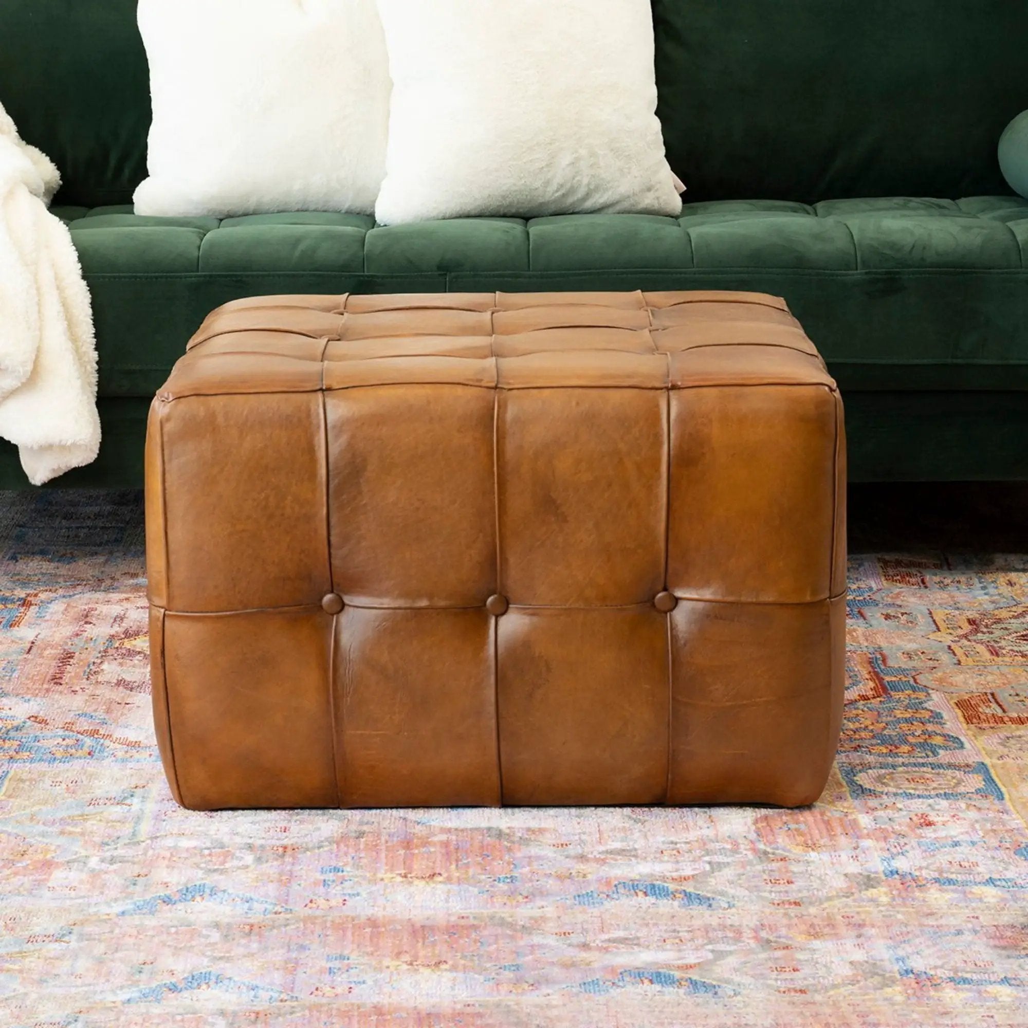 Benjiro - Square Ottoman - Tan by Unique Piece Furniture