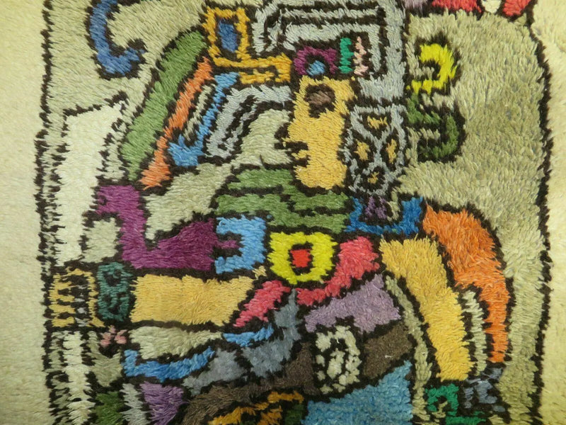 4' X 7' Vintage Handmade Knotted Tribal Nomadic Shag Wool Rug Carpet Prince by Jewel Rugs