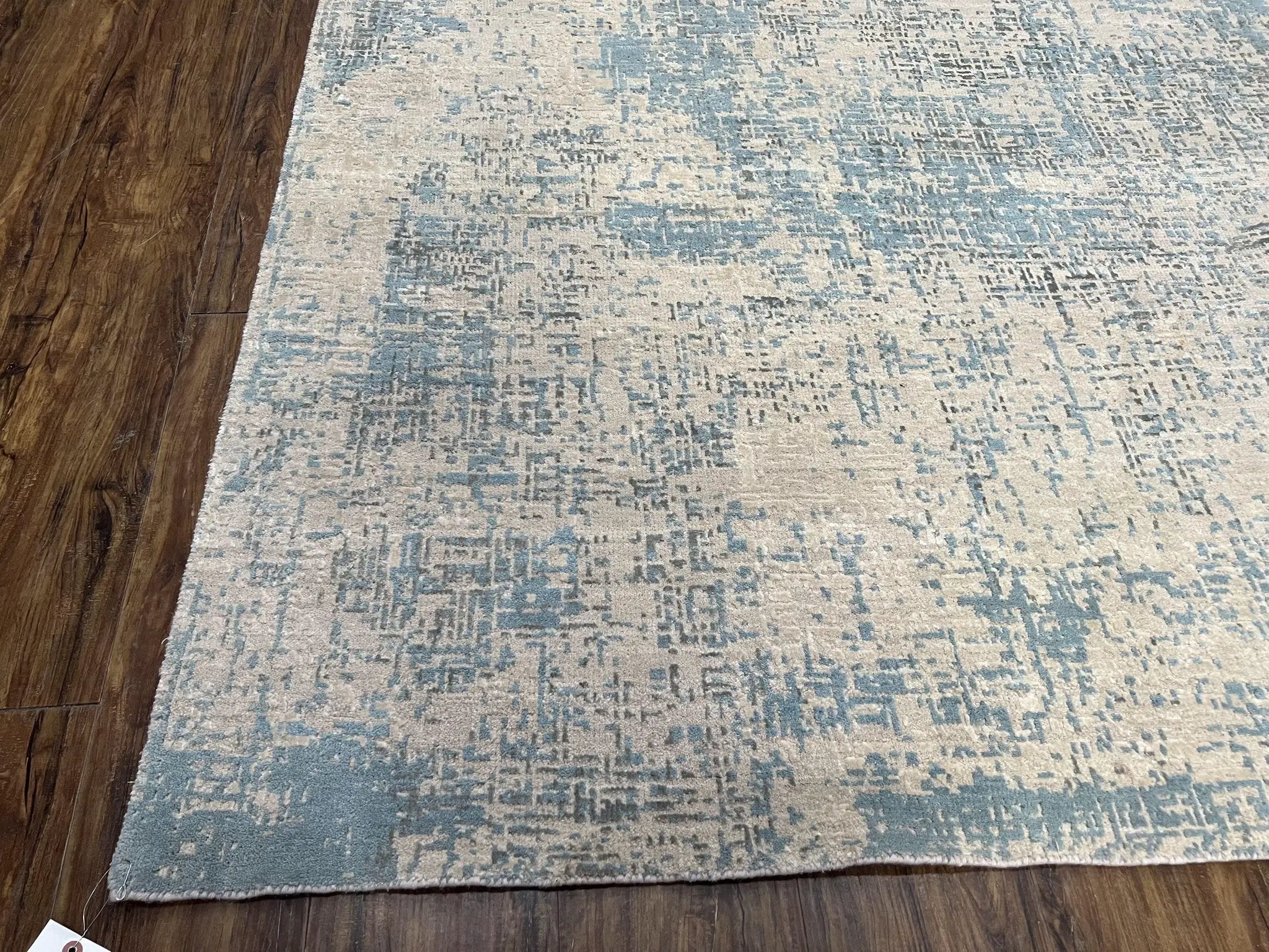 Modern Tibetan Rug 5x8 ft Light Blue and Gray Carpet, Contemporary Wool Rug, Handmade Nepali Rug, Raised Pattern, Tibet Area Rug, Nepal Rug by Jewel Rugs