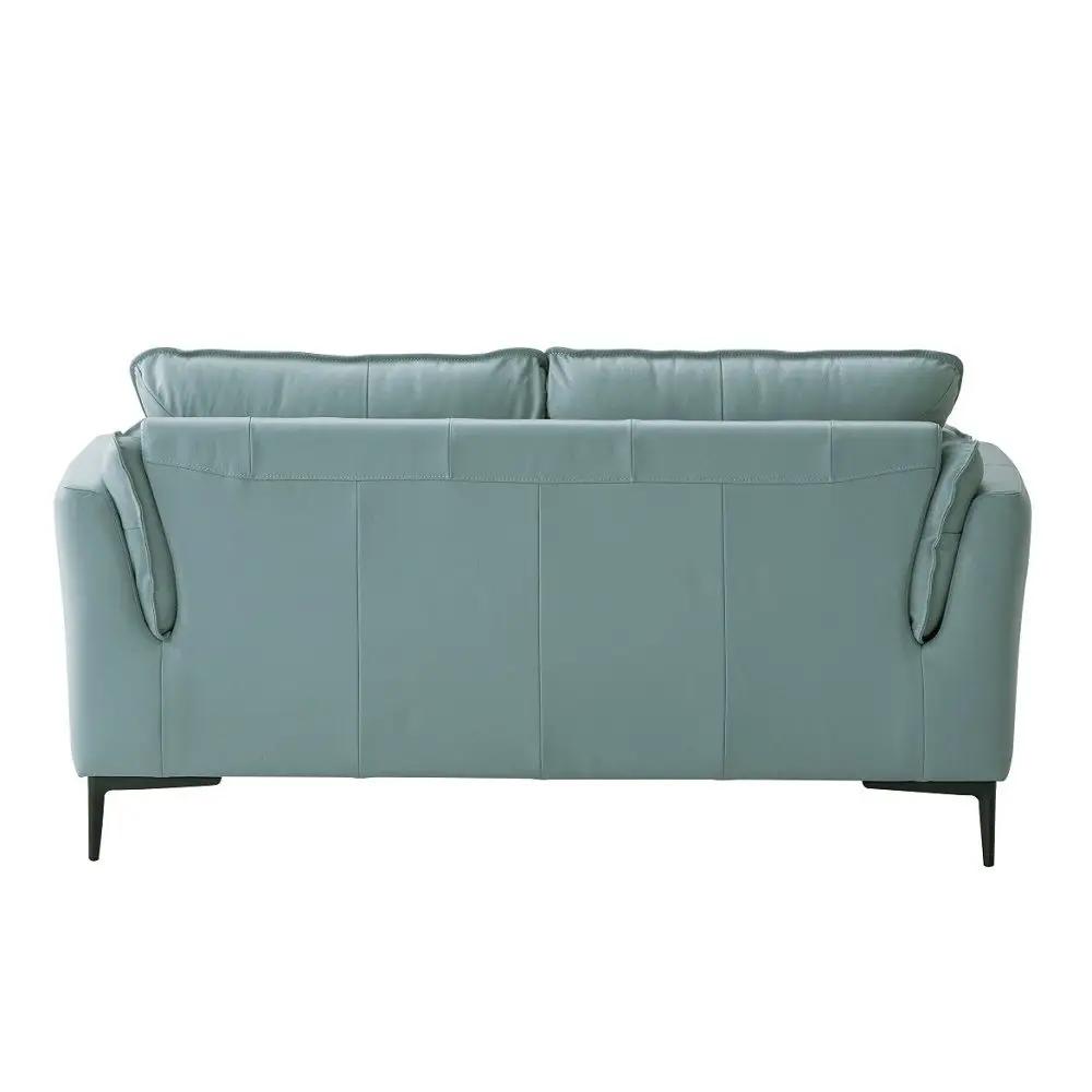 Mesut - Loveseat - Sage Green Top Grain Leather & Black by Unique Piece Furniture