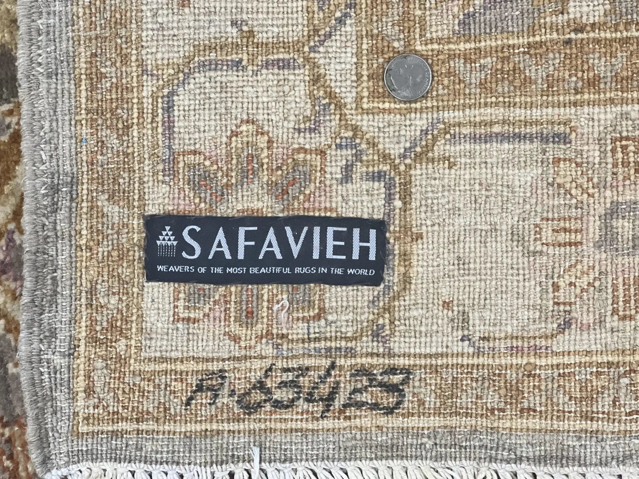 Pakistani Peshawar Rug 3.6 x 5, Safavieh Wool Handmade Hand Knotted Vintage Rug, Panel Design Oriental Carpet, Pair C by Jewel Rugs