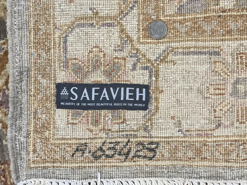 Pakistani Peshawar Rug 3.6 x 5, Safavieh Wool Handmade Hand Knotted Vintage Rug, Panel Design Oriental Carpet, Pair C by Jewel Rugs