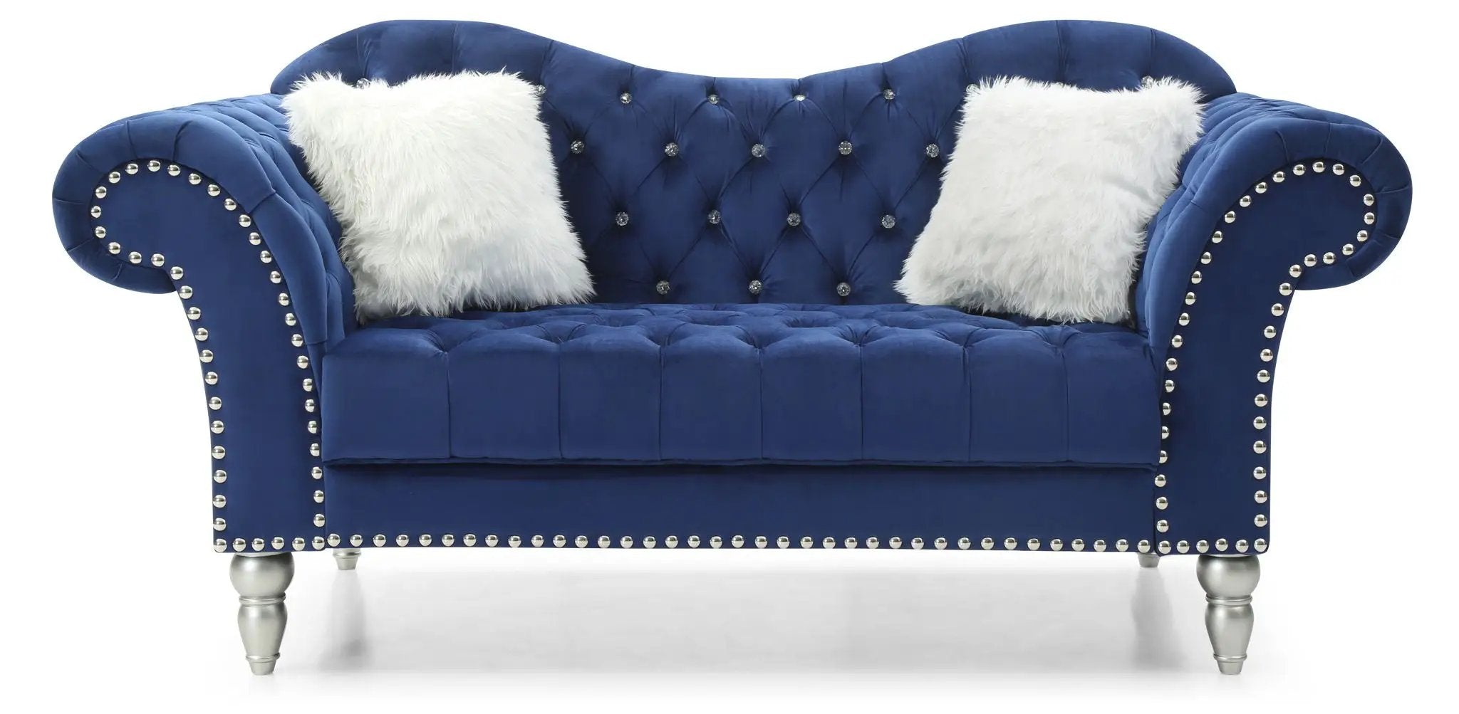 Elegant Round Arm Loveseat by HouseOfZazla