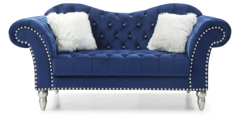 Elegant Round Arm Loveseat by HouseOfZazla