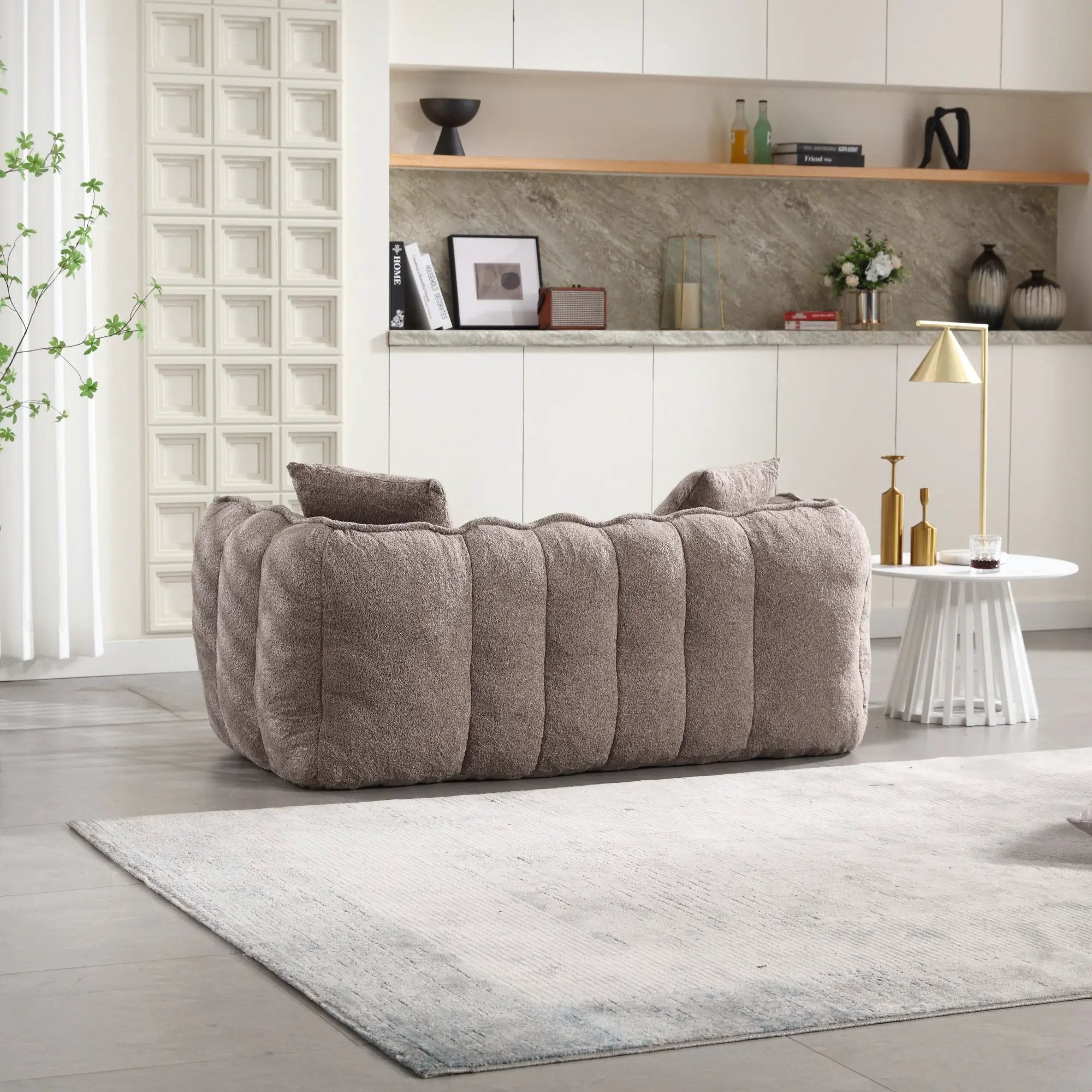 Cozy Beanbag Chair with High Resilience Foam Core by BLAKHOM