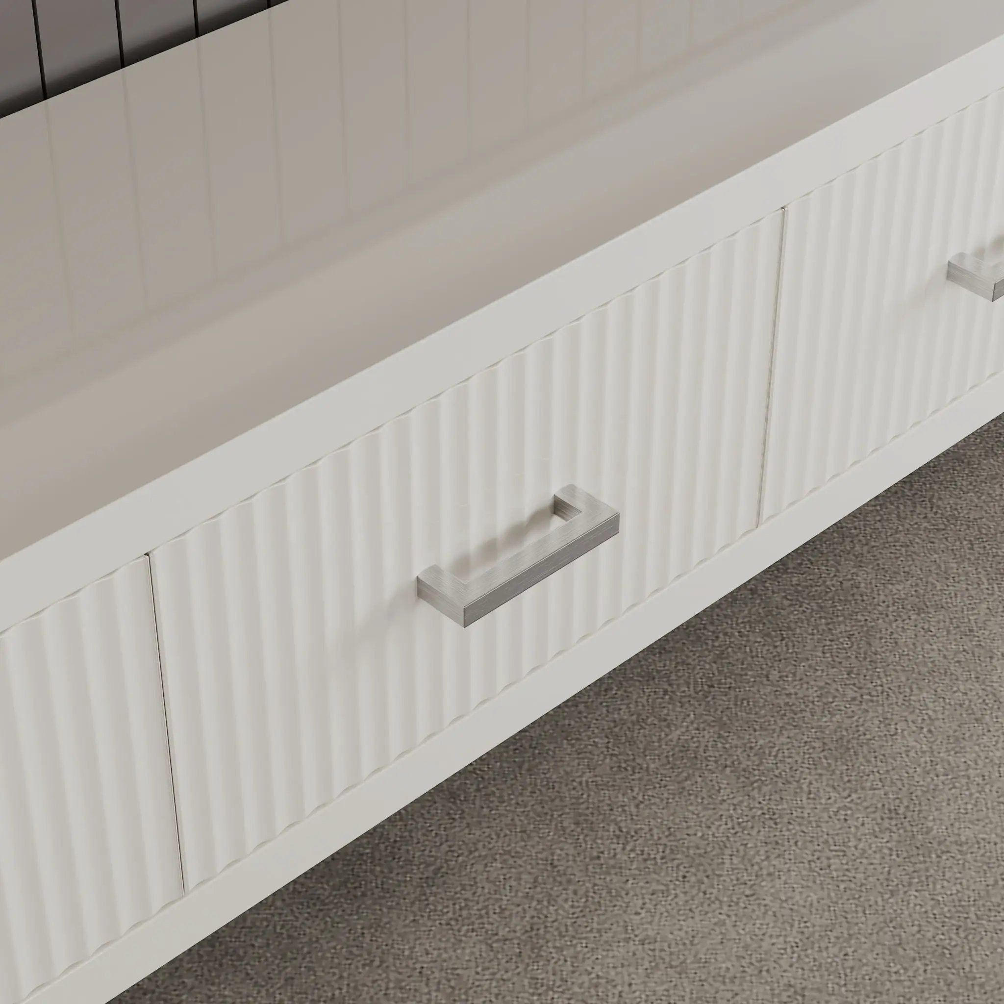 TV Stand With Slatted Drawers