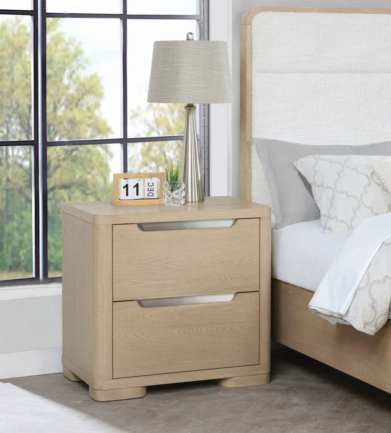 Ladera 2-drawer Nightstand Bedside Table Light Elm by Unique Piece Furniture