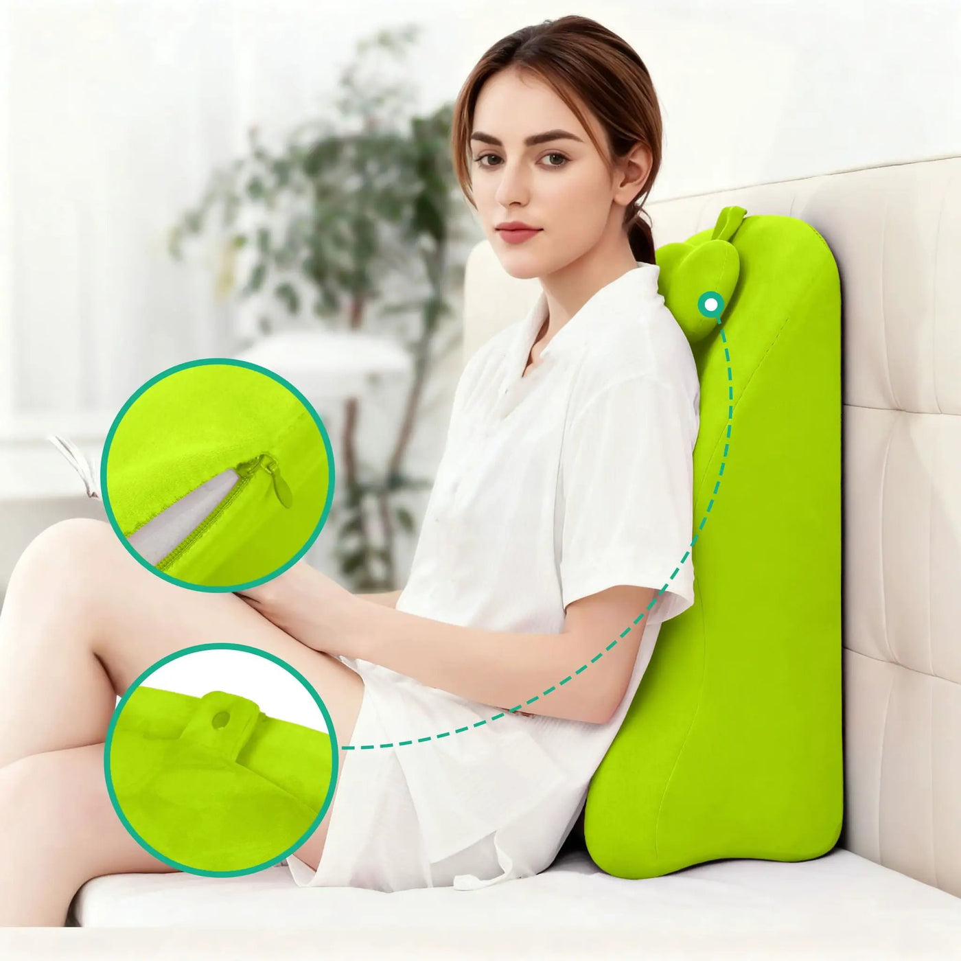 Ergonomic Spinal Posture Support Bed Pillow by Unique Piece Furniture