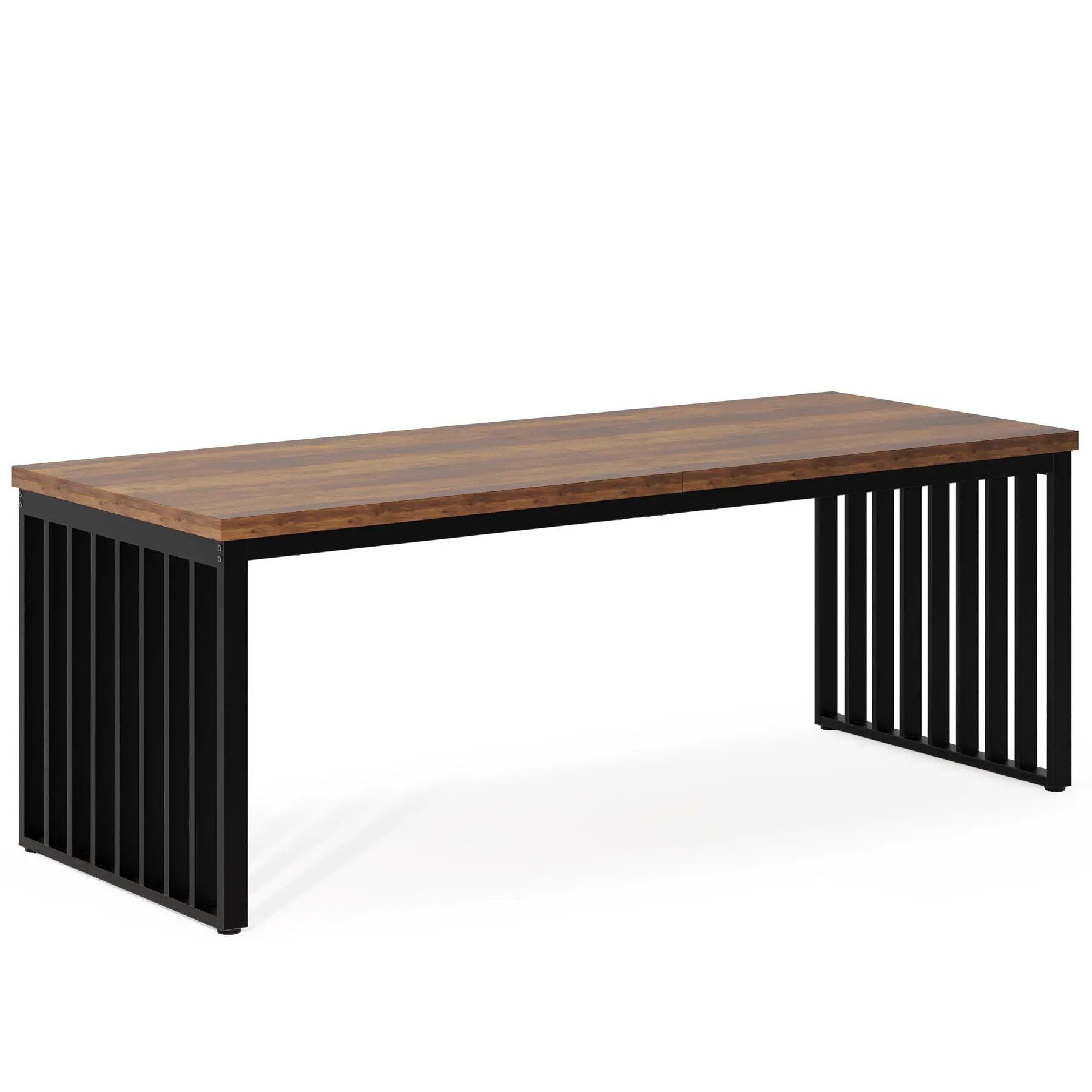 Double Computer Desk For 2 Person, Extra Long Workstation by HouseOfZazla