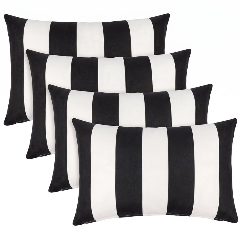 4 Pack Outdoor Lumbar Pillow Covers by HouseOfZazla